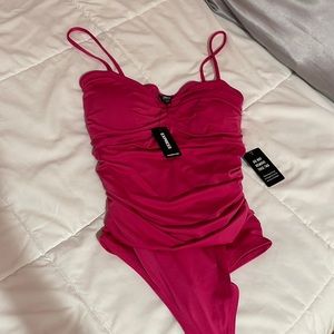 EXPRESS Hot Pink Bodysuit SZ: XS